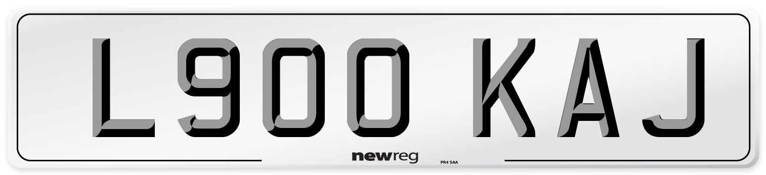 L900 KAJ Number Plate from New Reg